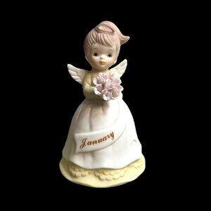 Vintage Lefton January Birthday Girl Bell